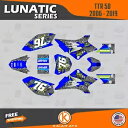 ヤマハ TTR50 (2006-2023) TT-R50E TTR50 LUNATIC-Blue 用グラフィックスキット Graphics Kit for Yamaha TTR50 (2006-2023) TT-R50E TTR50 LUNATIC-Blue(2)
