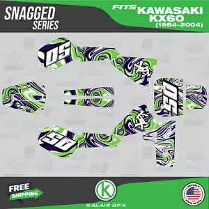 KAWASAKI KX60 KX KAWA (1984-2021) 用グラフィックキット スナッグパープル Graphics Kit for KAWASAK..