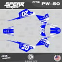 Yamaha PW50 (1990-2023) PW-50 PW 50 Spear シリーズ用グラフィックスキット - ブルーホワイト Graphics Kit for Yamaha PW50 (1990-2023) PW-50 PW 50 Spear Series- Blue White(2)