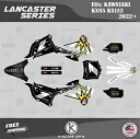 KAWASAKI KX85 KX112 2022 2023 2024 Lancaster シリーズ用グラフィックスキット - ホワイト Graphics Kit for KAWASAKI KX85 KX112 2022 2023 2024 Lancaster Series - White(2)
