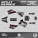 KAWASAKI KX 80 (1998-2004) Split シリーズ用グラフィックスキット - バーガンディ Graphics Kit for KAWASAKI KX 80 (1998-2004) Split Series - Burgundy