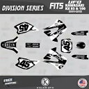 Kawasaki KX85 KX100 UFO Restyle 2001-2013 Division 用グラフィックスキット - ホワイト Graphics Kit for Kawasaki KX85 KX100 UFO Restyle 2001-2013 Division - White(2)