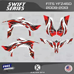 ヤマハ YFZ 450R 2009-2013 16 MIL SWIFT 用グラフィックスキット - レッド Graphics Kit for YAMAHA YFZ 450R 2009-2013 16 MIL SWIFT-Red