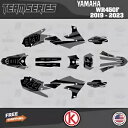 ヤマハ WR450F 2019 2020 2021 2022 2023 チーム用グラフィックキット - ブラックアウト Graphics Kit for Yamaha WR450F 2019 2020 2021 2022 2023 Team - Black Out