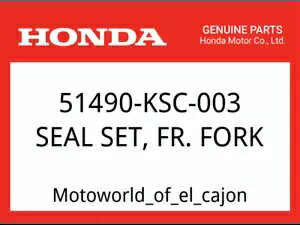 ホンダ OEM 部品 51490-KSC-003 シールセット、FR。フォーク Honda OEM Part 51490-KSC-003 SEAL SET, FR. FORK