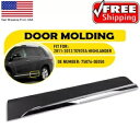 左後部運転席側ドアモールトリム 11-13 ハイランダー トヨタ 75076-0E050 Left Rear Driver Side Door Molding For Trim 11-13 Highlander Toyota 75076-0E050