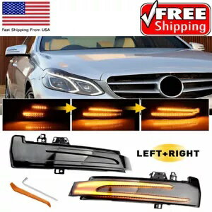 2X シーケンシャル LED サイドミラーターンライトシグナル ベンツ メルセデス C E S CLA W204用 2X Sequential LED Side Mirror Turn Light Signal for Benz Mercedes C E S CLA W204