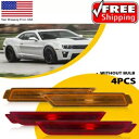 サイドマーカーライトハウジング 4 個 フロント + リアのみ 2010-2015 カマロ シボレーに適合 4pcs Side Marker Light Housings ONLY Front Fits +Rear 2010-2015 Camaro Chevrolet(2)