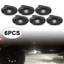 6x LED ロックライトカーピックアップアンダーボディトレイルリグランプホワイト 9W ハイパワー SUV 6x LED Rock Light Car Pickup Under Body Trail Rig Lamp White 9W High Power SUV(2)
