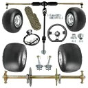 32 インチ レーシング ゴーカート リア アクスル キット 5 インチ ホイール 11x7.10-5 10x4.50-5 ステアリング キット DIY 32