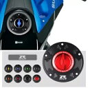 モーターキーレスタンクキャップガス燃料カバースズキ隼 GSX1300R 08-17 Motor Keyless Tank Caps Gas Fuel Cover for SUZUKI HAYABUSA GSX1300R 08-17