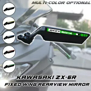 KAWASAKI ZX6R NINJA 636用大型ウイングレットウィンドスイベルウイングバックミラー Large Winglet Wind Swivel Wing Rearview Mirror for KAWASAKI ZX6R NINJA 636