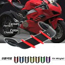 ゲルカーボンファイバーオートバイウイングレットエアディフレクターフィットドゥカティホンダヤマハ Gel Carbon Fiber Motorcycle Winglets Air Deflector FIT DUCATI HONDA YAMAHA