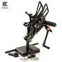アプリリア RS125 2T 125 1996-2010 1998 1999 リアセットフットペグブラック英国 KRACE For Aprilia RS125 2T 125 1996-2010 1998 1999 Rearsets Footpegs Black UK KRACE(2)