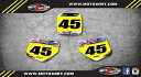 ヤマハ YZ 490 1986 - 1990 オージープライドスタイルカスタムナンバープレートステッカーデカール Yamaha YZ 490 1986 - 1990 Aussie Pride style custom number plate stickers decals