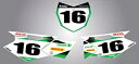 KLX 140 2008 用のカスタム ナンバー プレート グラフィック - 現在のステッカー/デカール ストーム Custom number plate gr...