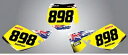KTM 65 02-08 オージープライドのカスタムナンバープレートグラフィックステッカー/デカール Custom number plate graphics for KTM 65 02-08 Aussie Pride stickers / decals
