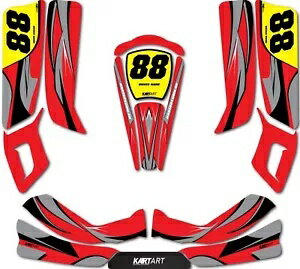 Arrow AX9 フルカスタム KART ART ステッカーキット ジャングルスタイルグラフィックデカール Arrow AX9 full custom KART ART sticker kit Jungle style graphics decals