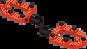 Arlen Ness-MX フットペグ、マウントなし、オレンジ アノ CNC ビレット アルミニウム ペア 07-969 Arlen Ness-MX Footpegs, No Mounts, Orange Ano CNC Billet Aluminum Pair 07-969