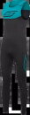 スリッパリー 21 ブレーカー ウェットスーツ 2XL ブラック/アクア 3201-0292 Slippery 21 Breaker Wetsuit 2XL Black/Aqua 3201-0292
