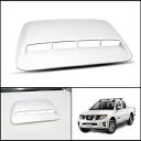 日産フロンティア ナバラ D40 05-2013 ホワイトフロントボンネットフードスクープベントカバー FOR NISSAN FRONTIER NAVARA D40 05-2013 WHITE FRONT BONNET HOOD SCOOP VENT COVER