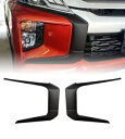 フィット三菱 L200 トリトン MR 2019-20 サイドフロントバンパーカバートリムマットブラック FIT MITSUBISHI L200 TRITON MR 2019-20 SIDE FRONT BUMPER COVER TRIM MATTE BLACK(2)