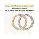 キラキララインストーン O リングスプリングラウンドカラビナスナップクリップバックルメタル Bling Rhinestone O Rings Spring Ro...
