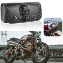 オートバイハンドルバーバッグツールスカルフィットインディアンチーフヴィンテージブラックポーチ Motorcycle Handlebar bag Tool Skull Fit For Indian CHIEF VINTAGE Black Pouch(2)