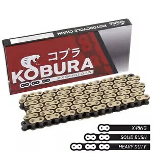 Kobura 520x114 G/B HD オートバイチェーン ホンダ CR 250 R 97-99用 Kobura 520x114 G/B HD Motorcycle Chain for Honda CR 250 R 97-99