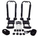 1 ペア折りたたみ式カヤックキャリアボートカヌー折りたたみラックホルダースノーボード J バールーフ T 1 Pair Foldable Kayak Carrier Boat Canoe Fold Rack Holder Snowboard J-Bar Roof T