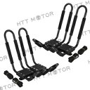 2 ペア カヤック キャリア ボート スキー サーフ スノーボード ルーフ マウント カー クロス J バー ラック 2 Pairs Kayak Carrier Boat Ski Surf Snowboard Roof Mount Car Cross J-Bar Rack