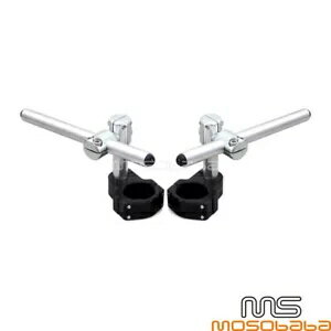 ȥХ 7/8 ''ϥɥС åץϥɥСå Ĵǽʥ˥С 50mm ե Motorcycle 7/8'' Handle Bar Clip-On Handlebar Kit Adjustable Universal 50mm Fork