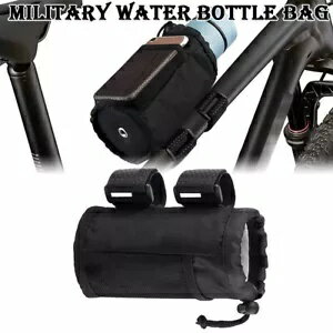 軍用ウォーターボトルバッグ耐久性のあるポータブル自転車ブラックハイキング Military water bottle b..