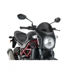 PUIG セミフェアレッド ウィンドスクリーン スズキ SV650 16-24 ダークスモークブラック PUIG SEMI-FAIRED WINDSCREEN SUZUKI SV650 16-24 DARK SMOKE-BLACK