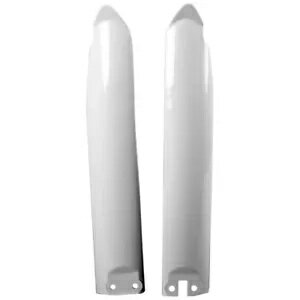 Polisport フロントフォークガード ホワイト KAWASAKI KX125 KX250 KX500 1994-2003用 Polisport Front Fork Guards White For KAWASAKI KX125 KX250 KX500 1994-2003