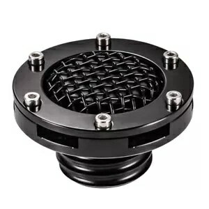 ブラックオートバイガスキャップ燃料油タンクカバーハーレーダイナソフタイツーリング用 Black Motorcy..