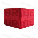 レッドカスタムステッチファブリックウォレット二つ折りレザーシートグラデーションS BRIDE Racing Red Custom Stitched Fabric...