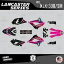 Kawasaki KLX300SM 2020 2021 2022 2023 ランカスター用グラフィックスキット - マゼンタ Graphics Kit for Kawasaki KLX300SM 2020 2021 2022 2023 Lancaster - Magenta(2)