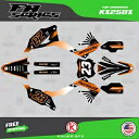 Kawasaki KX250X 2021 2022 2023 2024 FH用グラフィックデカールキット - オレンジ Graphics Decal Kit for Kawasaki KX250X 2021 2022 2023 2024 FH - Orange(2)