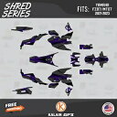 ヤマハ FZ-07 MT-07 (2021-2023) シュレッド用グラフィックスキット - パープル Graphics Kit for YAMAHA FZ-07 MT-07 (2021-2023) Shred - Purple