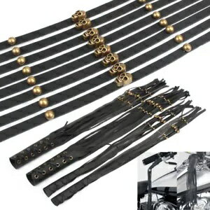 オートバイブレーキレバーフリンジカバーレザーハンドグリップタッセルハーレークルーザー用 Motorcycl..