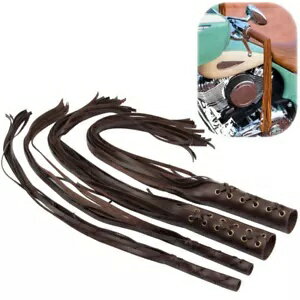 ユニバーサルバイクフリンジレザーハンドグリップタッセルブレーキレバーカバーハーレー用 Universal M..