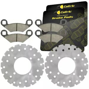 フロント左右ブレーキ パッド付きディスクローター ポラリス トレイルブレイザー 250 2001 2002用 Front Left Right Brake w/ Pads Disc Rotor for Polaris Trail Blazer 250 2001 2002