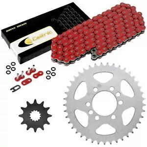 レッド O リング ドライブ チェーン & スプロケット キット スズキ LT230S Quadsport 230 85-88用 Red O-Ring Drive Chain & Sprockets Kit for Suzuki LT230S Quadsport 230 85-88