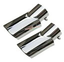 トヨタグランドハイランダー 2024 ステンレスリアエキゾーストマフラーチップエンドパイプ 2PC For Toyota Grand Highlander 2024 Stainless Rear Exhaust Muffler Tip End Pipe 2PC(2)