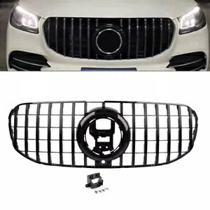 フロントバンパーラジエーターフードダイヤモンドグリルブラックベンツ GLS クラス X167 2020-24 Front Bumper Radiator Hood Diamond Grille Black For Benz GLS Class X167 2020-24