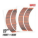 オレンジワイルドホイールステッカー 17 インチリムカワサキニンジャ ZX6R 17 18 19 20 21 Orange WILD Wheel Sticker 17 inch Rim For Kawasaki Ninja ZX6R 17 18 19 20 21(2)