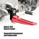 レッド BOB リアライダーフットペグ 40mm エクステンダー ボンネビル T100 17 18 19 20用 Red BOB Rear Rider Foot Pegs 40mm Extender For Bonneville T100 17 18 19 20(2)