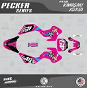 KAWASAKI KDX 50 KDX50 Pecker シリーズ用グラフィックスキット - シアンマゼンタ Graphics Kit for KAWASAKI KDX 50 KDX50 Pecker Series - Cyan Magenta(2)