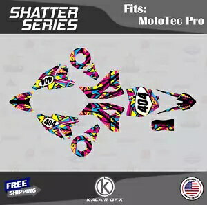 MotoTec 36V および 48V Pro 電動ダートバイク シャッター用グラフィックス キット - マゼンタ Graphics Kit for MotoTec 36V and 48V Pro Electric Dirt Bike Shatter - Magenta